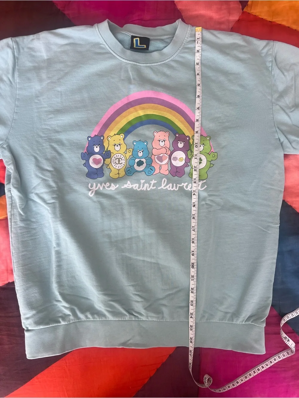 Mega Yacht Care Bears Rainbow Graphic Crewneck Sweatshirt